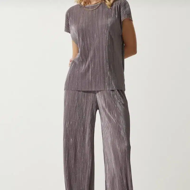 Casual Blouse and Pants Set