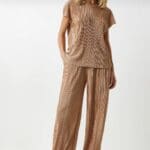 Casual Blouse and Pants Set