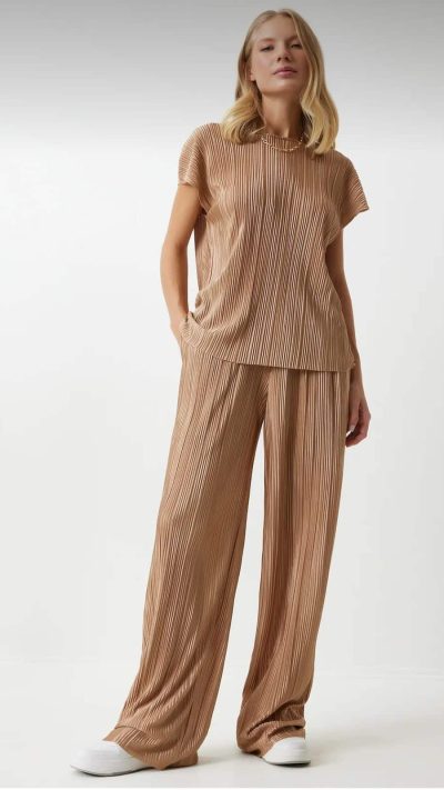 Casual Blouse and Pants Set