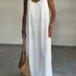 Pera Dress with Rope Straps and Slits on the Sides