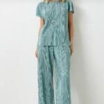 Casual Blouse and Pants Set