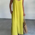 Pera Dress with Rope Straps and Slits on the Sides