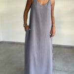 Pera Dress with Rope Straps and Slits on the Sides