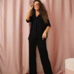 Black Fine Knitwear Set