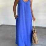 Pera Dress with Rope Straps and Slits on the Sides