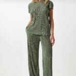 Casual Blouse and Pants Set