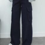 Cargo Pocket Wide Legs Navy