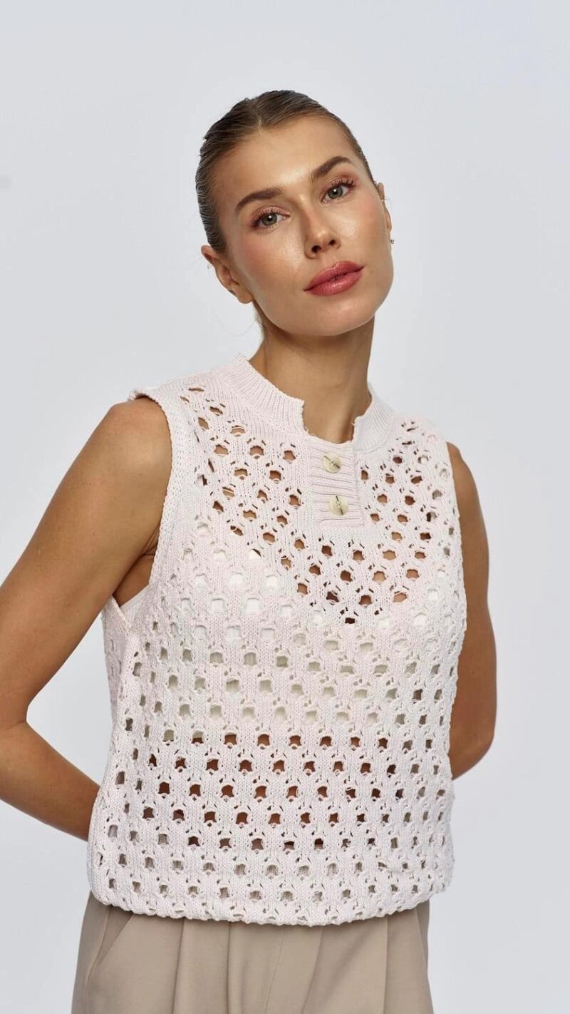 Knitwear Women's Blouse Light Pink