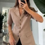 Fitted Short Sleeve Blazer