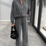 Grey Comfort Fit Tracksuit Set