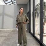 Olive Comfort Fit Tracksuit Set