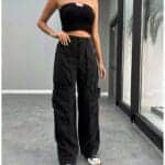 Tencel Zipper Detailed Cargo Pants