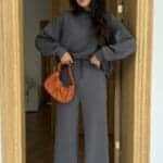 Smoke Oversize Long Sleeve Sweat Pants Set