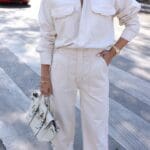 Shirt Collar Side Pocket Denim Overall