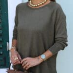 Olive Green Glittery Knitwear