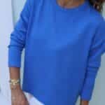 Blue Glittery Knitwear