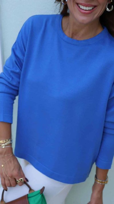 Blue Glittery Knitwear