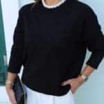 Black Glittery Knitwear