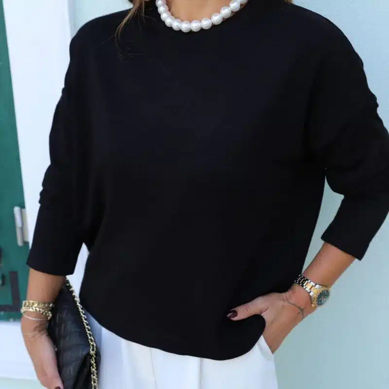 Black Glittery Knitwear