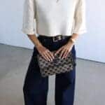 Double Sleeve Crop Sweater White