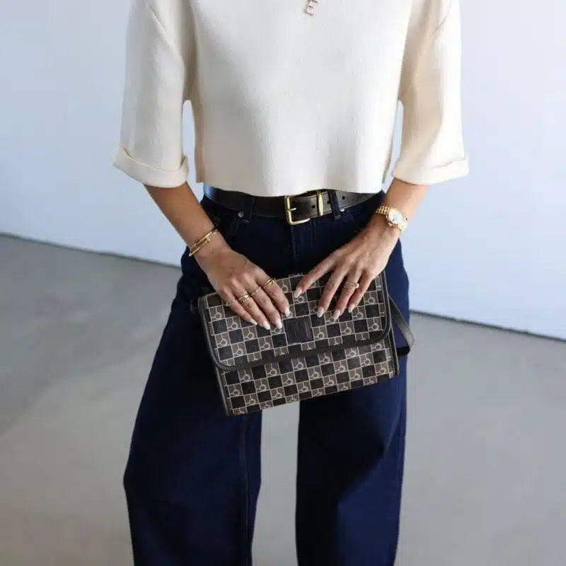 Double Sleeve Crop Sweater White