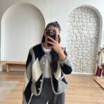 Gray Patterned Cardigan