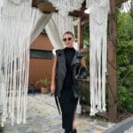 Black Belt Leather Vest