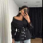 Diana Design Shirt Black