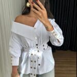 Diana Design Shirt White