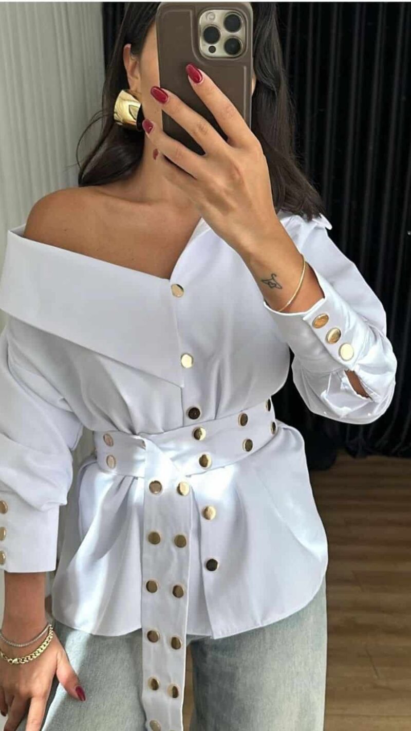 Diana Design Shirt White
