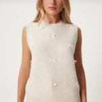 Serene Knit Vest Beige