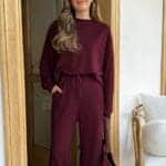 Basic Brand Model Sweat Set Red