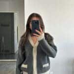 Massimo Grey Cardigan with Label and Card