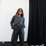 Black Luxe Leather Trousers