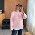 Baby Pink Cozy Knit Sweater