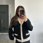 Massimo Black Cardigan with Label and Card