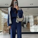 Basic Brand Model Sweat Set Blue