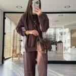 Brown Shirt Detailed Shalwar Suit