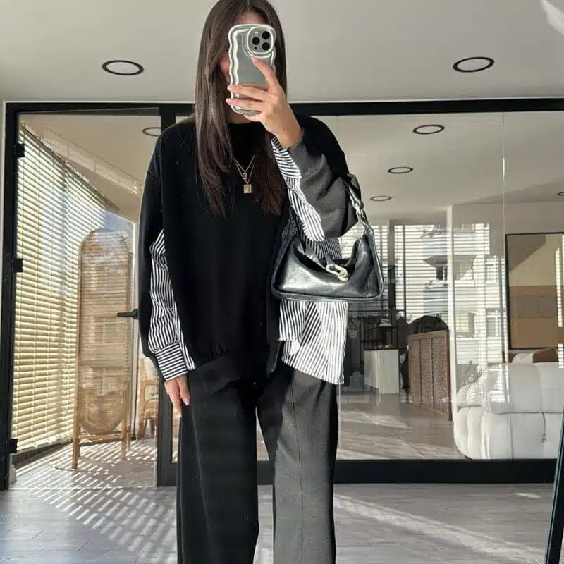 Black Shirt Detailed Shalwar Suit