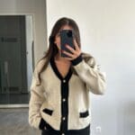 Massimo Beige Cardigan with Label and Card