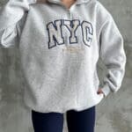 Comfort Sweater Navy Gray