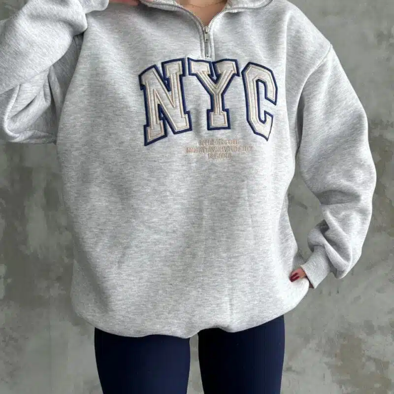 Comfort Sweater Navy Gray