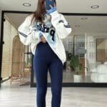 Navy Blue Brand Model Basic Tights