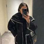 Shawl Collar Knitwear Cardigan - Black