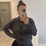 Anthracite Ribbon Detailed Cardigan