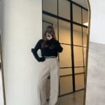 PREMIUM HIGH WAIST BEIGE COLOR PALAZZO TROUSERS