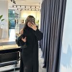 Black Turtleneck Zero Sleeve Cardigan Dress