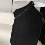 Zippered Collar Sweater Black