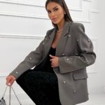 Grey Heart Accent Blazer