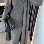 Smoke Turtleneck Zero Sleeve Cardigan Dress